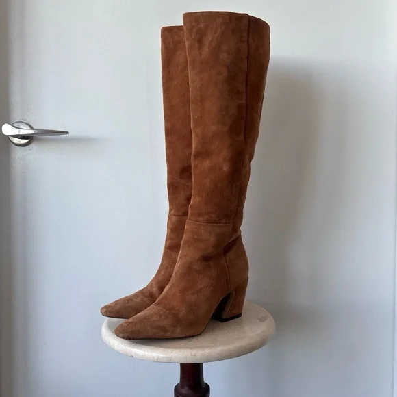 Sam Edelman cognac suede knee-high boots - Picture 4 of 8